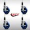 Service Caster 5'' SS Solid Poly Swivel 1-1/4'' Expanding Stem Caster Set with Brake, 4PK SCC-SSEX20S514-SPUS-TLB-114-4 - alternate 4